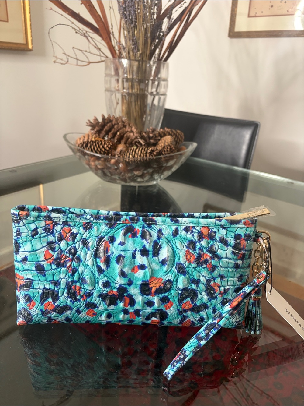 BRAHMIN Kayla Wristlet Frisky Melbourne Leather Clutch NWT
